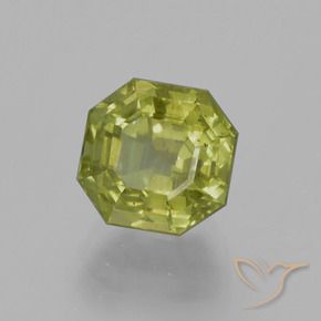 Apatite Caldo terroso verde naturale da 4.46 ct, Ottagonale / Taglio smeraldo, VS-SI