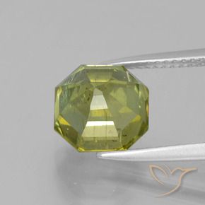 Apatite Caldo terroso verde naturale da 4.46 ct, Ottagonale / Taglio smeraldo, VS-SI