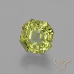 Apatite Verde giallastro naturale da 3.83 ct, Ottagonale / Taglio smeraldo, VS