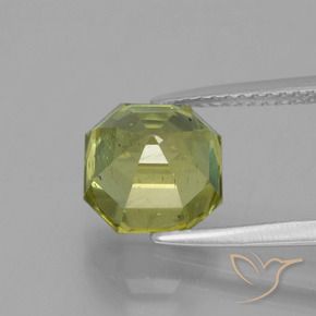 Apatite Verde giallastro naturale da 3.83 ct, Ottagonale / Taglio smeraldo, VS