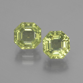Apatite naturale verde da  ct, taglio smeraldo, VS