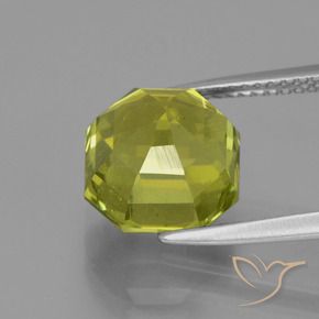 Apatite Caldo terroso verde naturale da 6.28 ct, Ottagonale / Taglio smeraldo, VS
