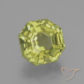 Apatite Caldo bosco verde naturale da 5.46 ct, Ottagonale / Taglio smeraldo, VS