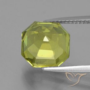 Apatite Caldo bosco verde naturale da 6.16 ct, Ottagonale / Taglio smeraldo, VS-SI