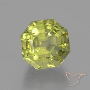 Apatite Verde giallastro naturale da 7.63 ct, Ottagonale / Taglio smeraldo, VS-SI