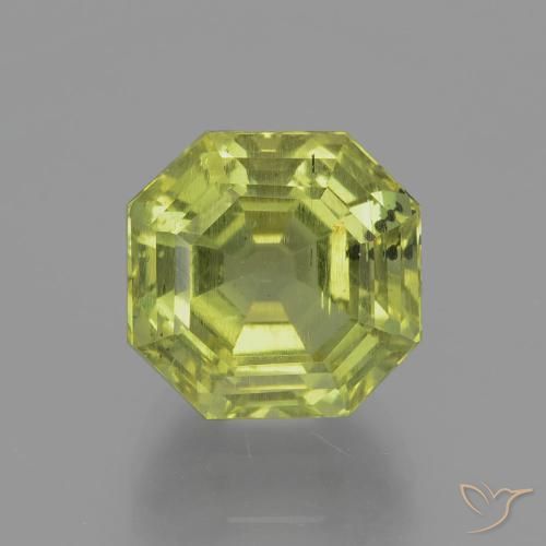 Apatite Verde giallastro naturale da 8.10 ct, Ottagonale / Taglio smeraldo, VS-SI