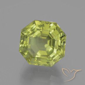 Apatite Verde giallastro naturale da 8.10 ct, Ottagonale / Taglio smeraldo, VS-SI