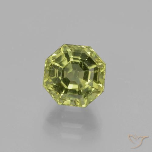 Apatite Verde giallastro naturale da 2.76 ct, Taglio smeraldo, VS