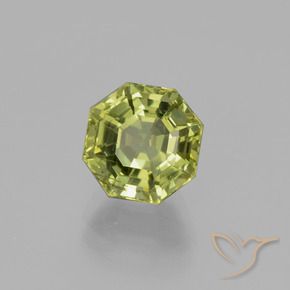 Apatite Verde giallastro naturale da 2.76 ct, Taglio smeraldo, VS