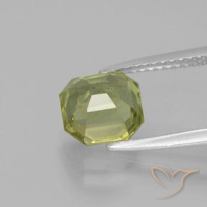 Apatite Verde giallastro naturale da 2.37 ct, Ottagonale / Taglio smeraldo, VS