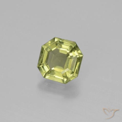 Apatite Caldo terroso verde naturale da 1.26 ct, Ottagonale / Taglio smeraldo, VS