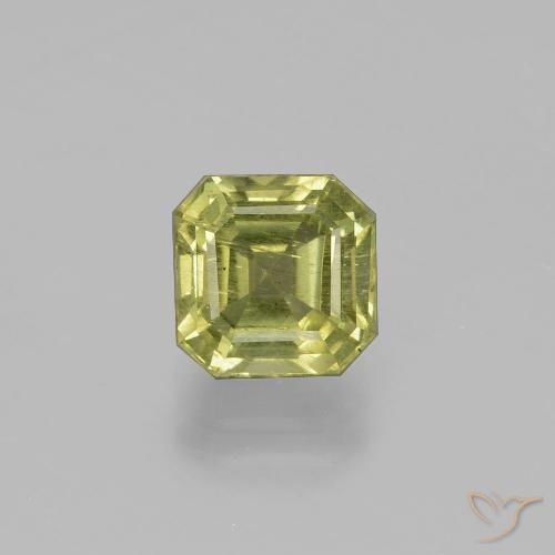 1.95ct Naturale Verde giallastro Apatite, Taglio smeraldo, VS