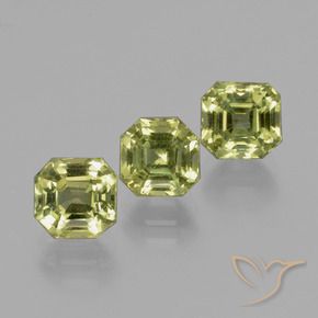 Gemme di Apatite Caldo terroso verde naturale da 4.15 ct, Ottagonale / Taglio smeraldo, VS