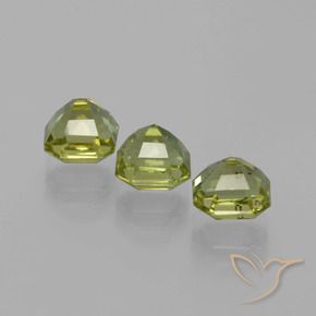 Gemme di Apatite Caldo terroso verde naturale da 4.15 ct, Ottagonale / Taglio smeraldo, VS