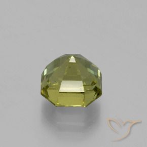 Apatite Caldo terroso verde naturale da 3.76 ct, Ottagonale / Taglio smeraldo, VS