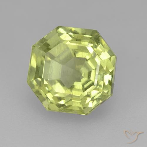 Apatite Giallo medio naturale da 3.24 ct, Ottagonale / Taglio smeraldo, VS