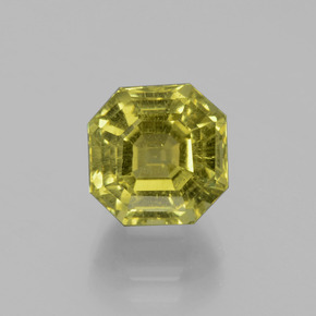 Apatite naturale verde da 5,11 ct, taglio smeraldo, VS-SI