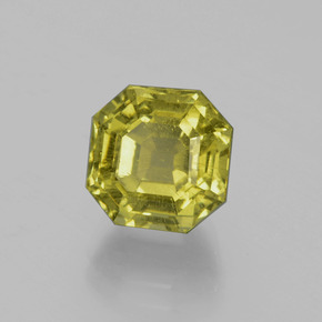 Apatite naturale verde da 5,11 ct, taglio smeraldo, VS-SI