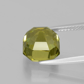 Apatite naturale verde da 5,11 ct, taglio smeraldo, VS-SI