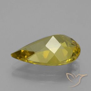 Apatite Giallo medio naturale da 4.73 ct, Forma a pera, VS