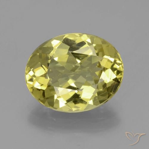 4.67ct Naturale Giallo Ananas Apatite, Ovale, VS