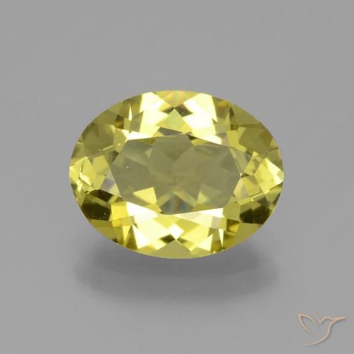 3.12ct Naturale Giallo medio Apatite, Ovale, VS