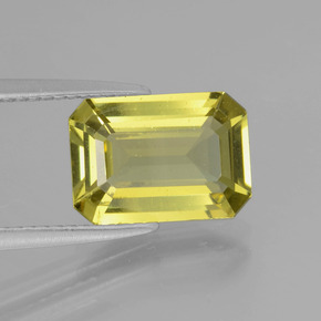Apatite Giallo medio naturale da 2.95 ct, Taglio smeraldo, VS