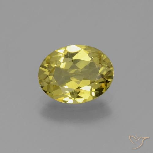 1.46ct Naturale Giallo medio Apatite, Ovale, VS