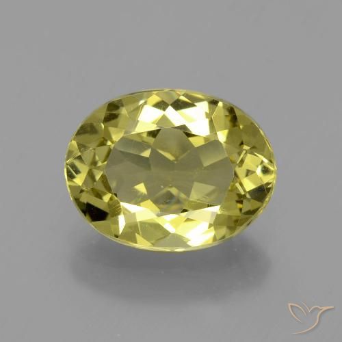 3.49ct Naturale Giallo medio Apatite, Ovale, VS