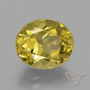 Apatite Giallo medio naturale da 4.70 ct, Ovale, VS