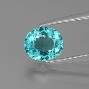 Apatite Blu naturale da 1.34 ct, Taglio ovale, VS-SI