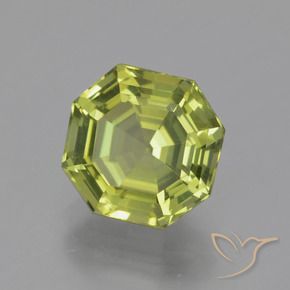 Apatite Verde terroso chiaro naturale da 3.09 ct, Ottagonale / Taglio smeraldo, VVS-VS