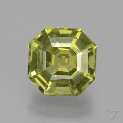 Apatite Verde giallastro naturale da 3.41 ct, Ottagonale / Taglio smeraldo, VS