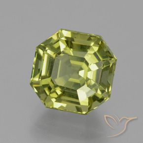 Apatite Verde giallastro naturale da 4.35 ct, Ottagonale / Taglio smeraldo, VS