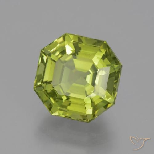 Apatite Verde oliva naturale da 5.95 ct, Ottagonale / Taglio smeraldo, VS