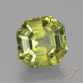 Apatite Verde giallastro naturale da 6.54 ct, Ottagonale / Taglio smeraldo, VS