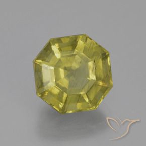 Apatite Giallo medio naturale da 4.69 ct, Ottagonale / Taglio smeraldo, VS