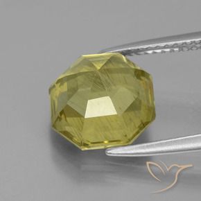 Apatite Giallo medio naturale da 4.69 ct, Ottagonale / Taglio smeraldo, VS