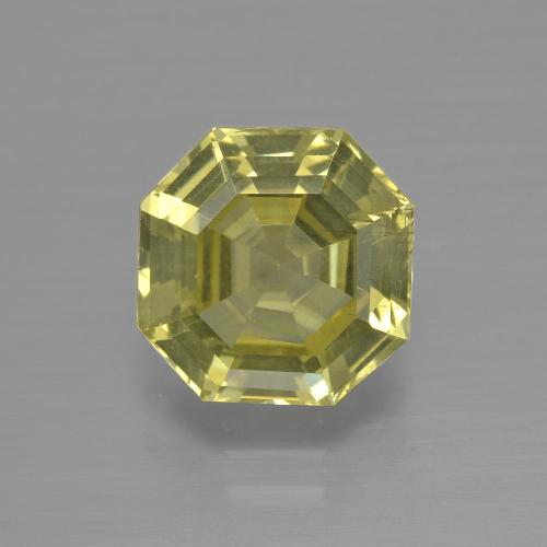 Apatite naturale giallo da 3,22 ct, taglio smeraldo, VS