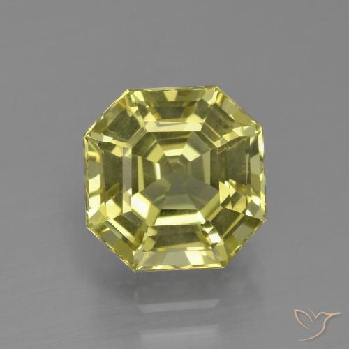 4.10ct Naturale Giallo medio Apatite, Taglio smeraldo, VVS-VS