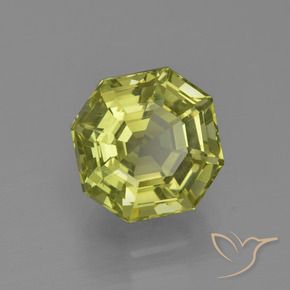 Apatite Giallo verdastro naturale da 3.74 ct, Ottagonale / Taglio smeraldo, VS