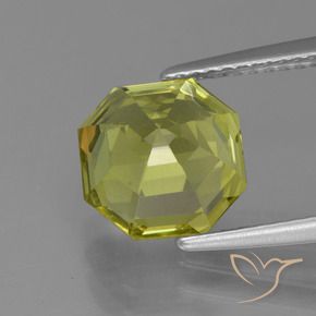 Apatite Giallo verdastro naturale da 3.74 ct, Ottagonale / Taglio smeraldo, VS