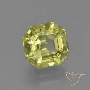 Apatite Giallo medio naturale da 3.18 ct, Ottagonale / Taglio smeraldo, VS