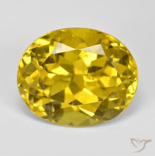 14.76ct Naturale Giallo di Digione Apatite, Ovale, VS