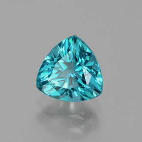Apatite Verde blu naturale da 1.27 ct, Taglio trillion, VVS-VS