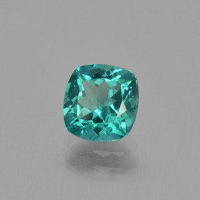 Apatite naturale verde da 1,28 ct, taglio a cuscino, VS