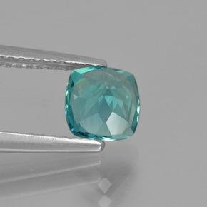 Apatite naturale verde da 1,23 ct, taglio a cuscino, VS