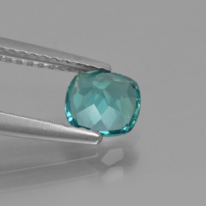Apatite Blu verde naturale da 0.81 ct, Taglio a cuscino, VS