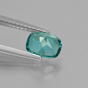 Apatite naturale verde da 1,17 ct, taglio a cuscino, VS
