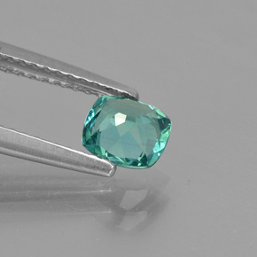Apatite Blu verde naturale da 0.71 ct, Taglio a cuscino, VS